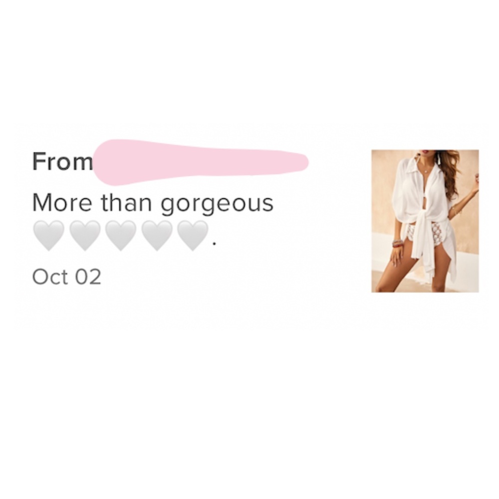 White Beach Coverup Poncho Style Shirt - Picture 8 of 9